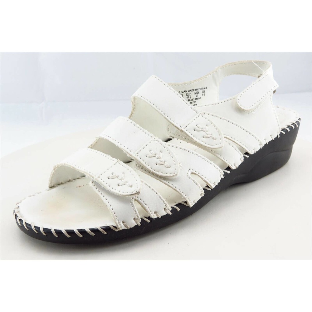 I Heart Comfort Size 10 M White Slingback Synthetic Women Sandal Shoes